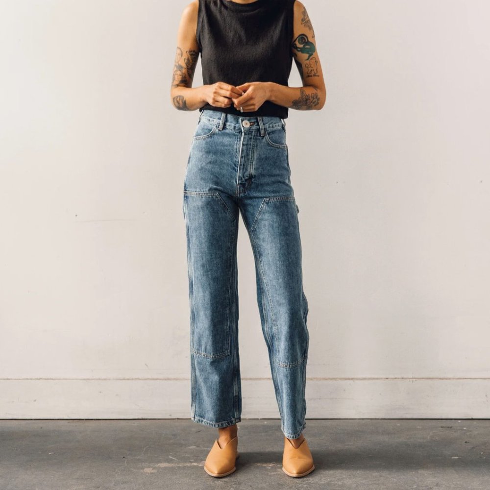 Jesse Kamm Patchfront Handypant, Cowboy Blue, Size 0, new w/ tags